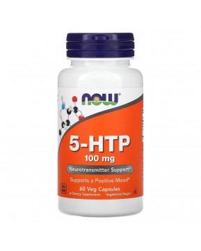 NOW Foods, 5-гидрокситриптофан, 100 мг, 60 вегетарианских капсул NOW Foods, 5-гидрокситриптофан, 100 мг, 60 вегетарианских капсул
